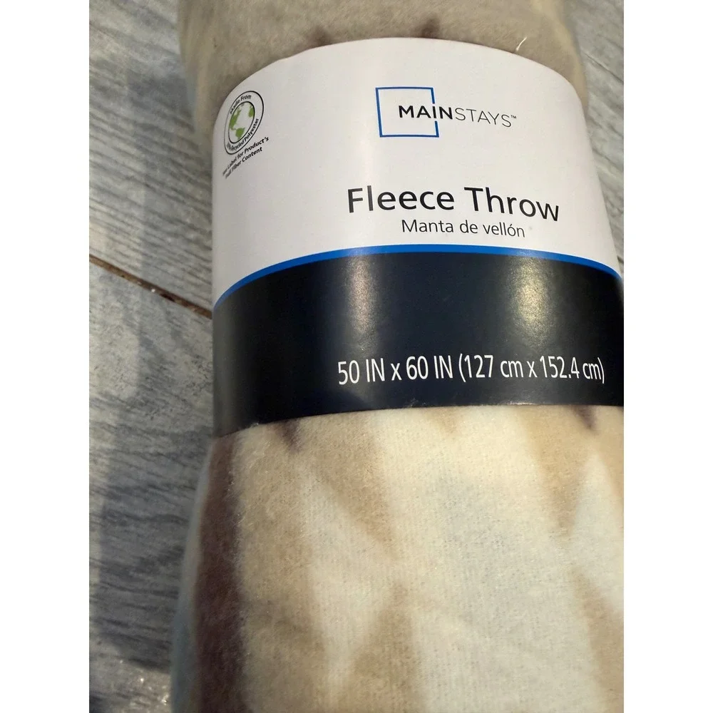 Mainstays Fleece Throw Blanket 50x60 Multi Aztec NWT Southwestern Boho Throw‎